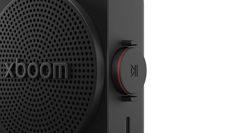 LG xboom Mini by will.i.am Portable Outdoor Bluetooth Speaker, up to 10 Hours, IP67 Dust and Water Resistant, Adjustable Hanging Strap, Black
