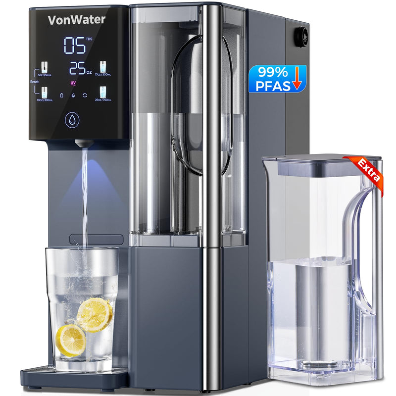 CT910WP Pure Water Pitcher 1.2L/40.6oz, for CT910 CT910H Countertop RO System (Blue) Blue