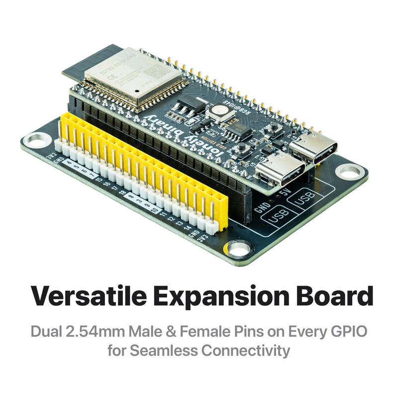 3-Pack ESP32-S3 N16R8 Gold Edition Kit with 16MB Flash, 8MB PSRAM, Expansion Boards, Terminals, Data Cable & Tutorials - Lead-Free Gold Finish Compatible with Arduino IDE & MicroPython 3-Pack All-Terminals Gold Kit