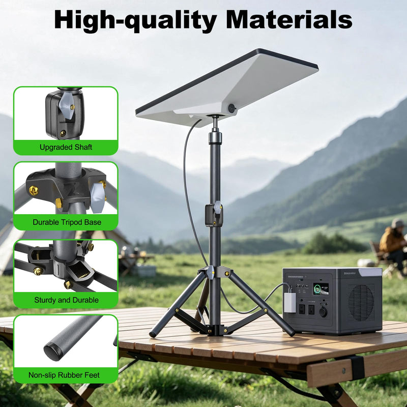 for Starlink Mini Tripod Stand Mount with Adapter Kit Accessories | Adjustable Height Tripod Mounting Adapter Compatible with Starlink Mini,Portable Sturdy Stand for Outdoor Camping, Travel, Rv