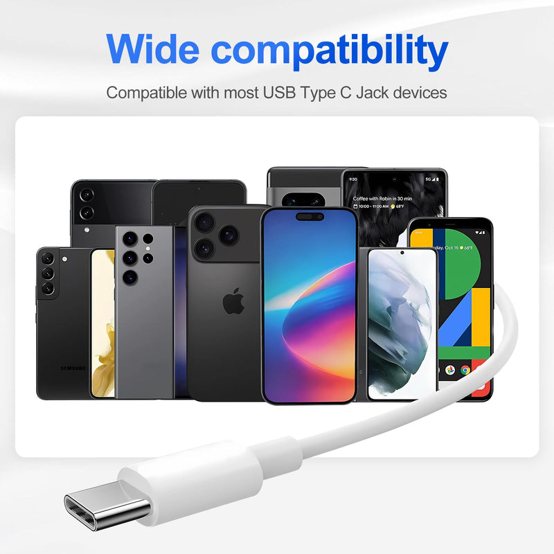 USB C Headphones 3 Pack,Type C Earphones for iPhone 17 16 15 Pro Max Plus iPad Pro Wired USB C Earbuds with Microphone & Remote Control Earphones for Samsung Galaxy S26 S25 S24 Google Pixel White