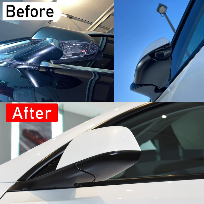 Jaronx Compatible with Tesla Model Y Mirror Lower Cover 2018-2025,Left Drive Side Rearview Mirrors Base Trim Bottom Cover Replacement for Tesla Model Y Accessories(Left) Left Side Black