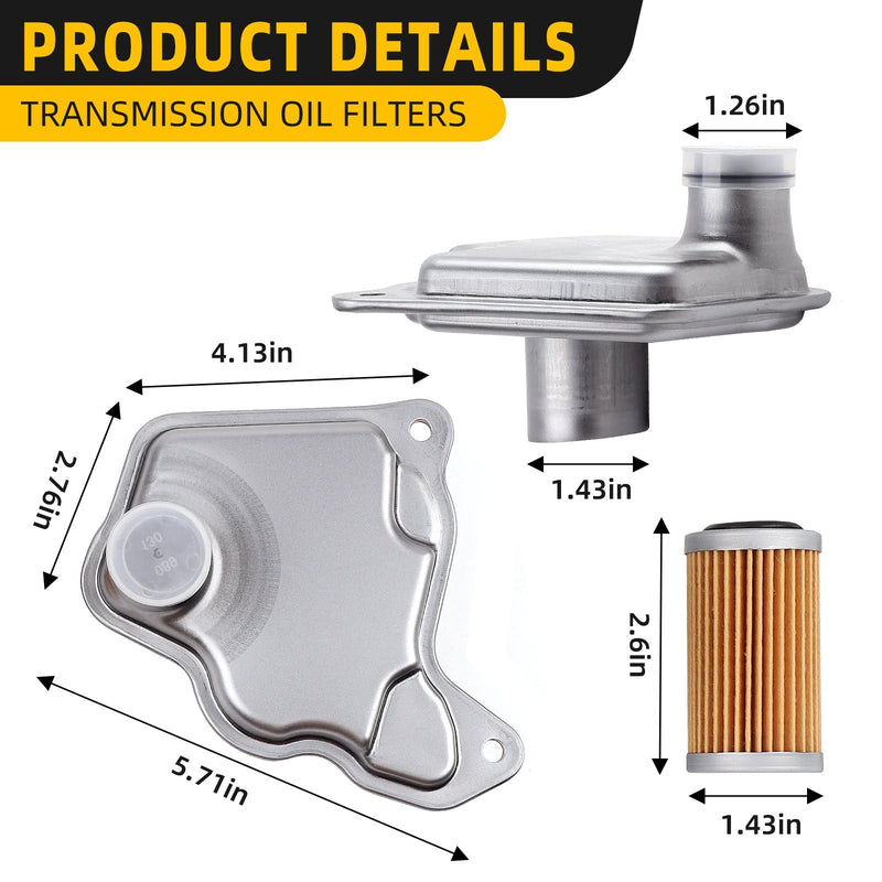 RE0F10D JF017E Transmission Filter Oil Pan Gasket Kit Compatible with Nissan Altima Maxima Quest Murano Pathfinder Infiniti Qx60 Replaces# 31728-29X0D 31726-3JX0A 31726-28X0A (1 filiter oil) 1 filiter oil