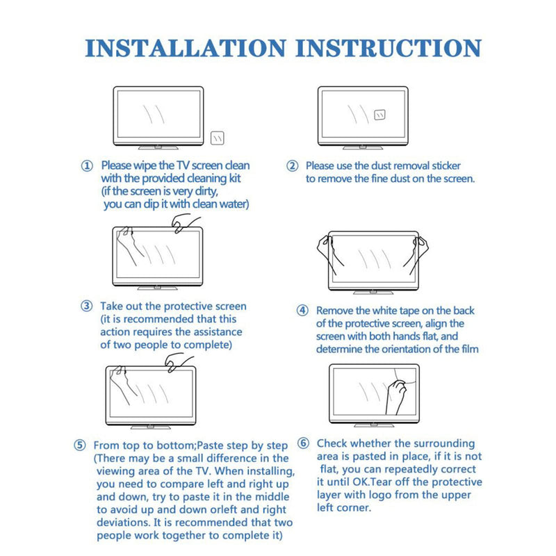 Anti Blue Light Screen Protector for 32-37 Inches TV Filter Out Blue Light Anti-Glare That Relieve Computer Eye Strain and Help You Sleep Better,37" 819 * 460 37" 819*460