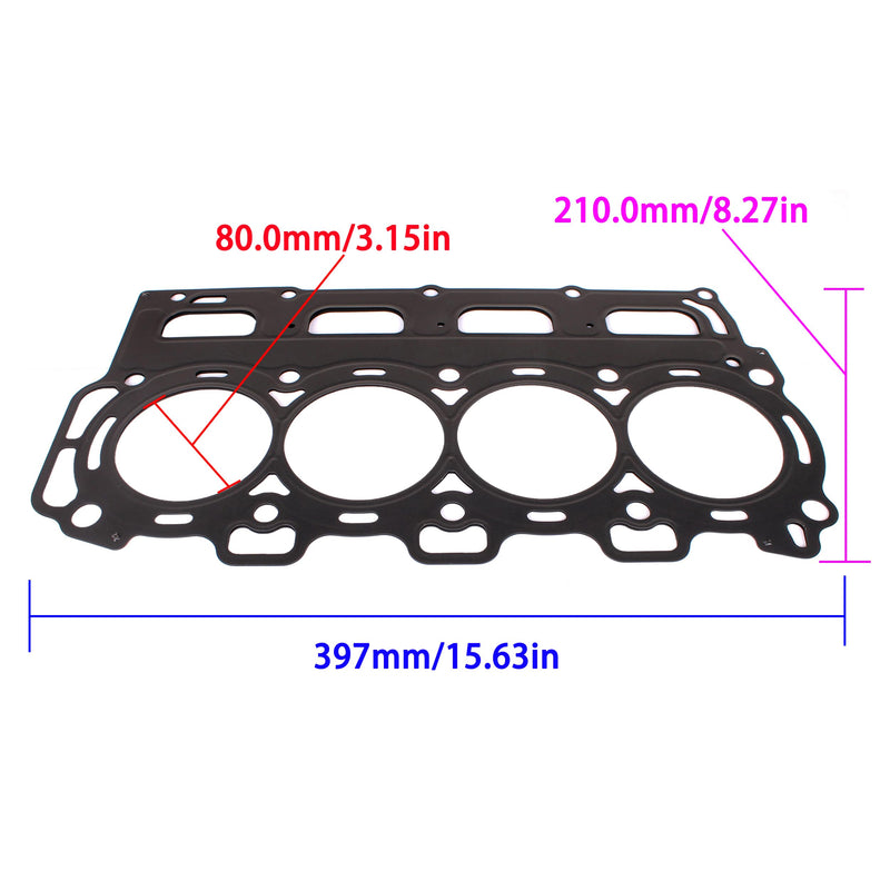 Outboard Engine 67F-11181-00 01 02 03 Cylinder Head Gasket for Yamaha Boat Motor 75HP 80HP 90HP 100HP 115HP / 27-804115-1 8041151 for Mercury Mariner, fit Sierra 18-99094