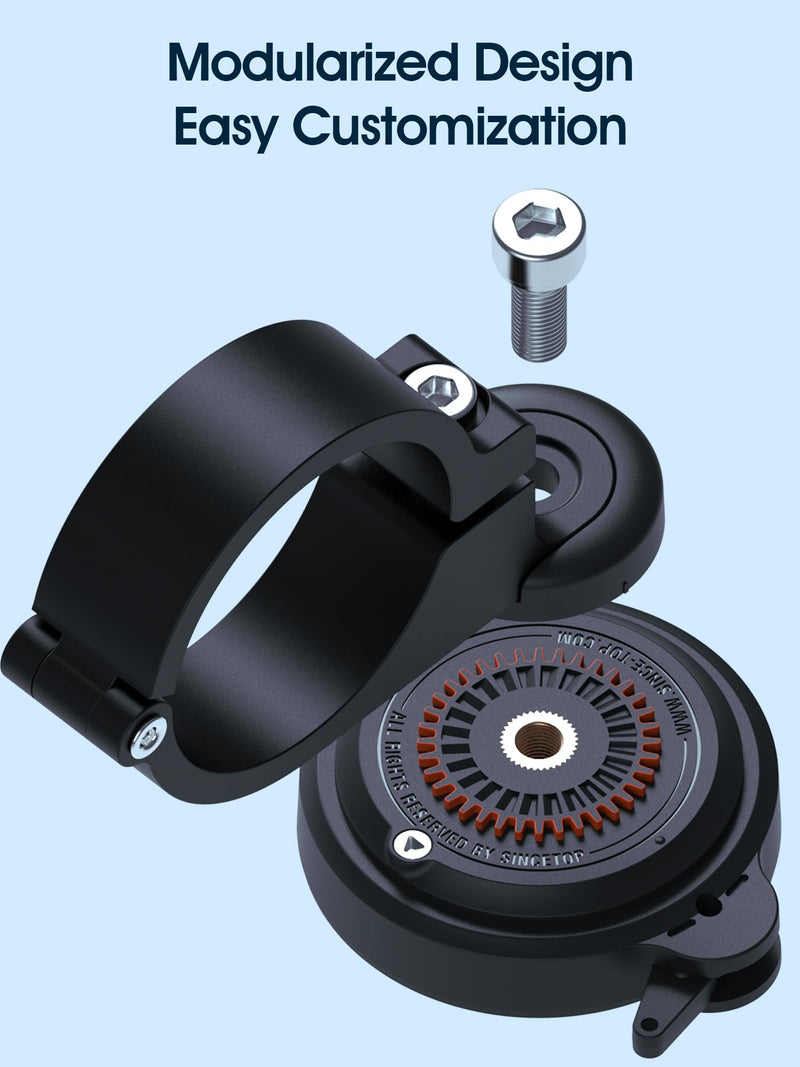 sincetop Series Q [ Quad ] Bike/Motorcycle Handlebar Phone Mount + Silicone Adapter