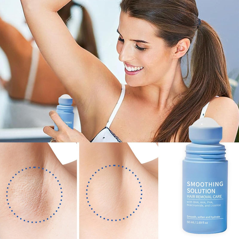 High Roller Ingrown Tonic | Razor Bump & Ingrown Hair Treatment with BHA AHA | Roller Ball Applicator for Underarms Abdomen Bikini Line for Men & Women