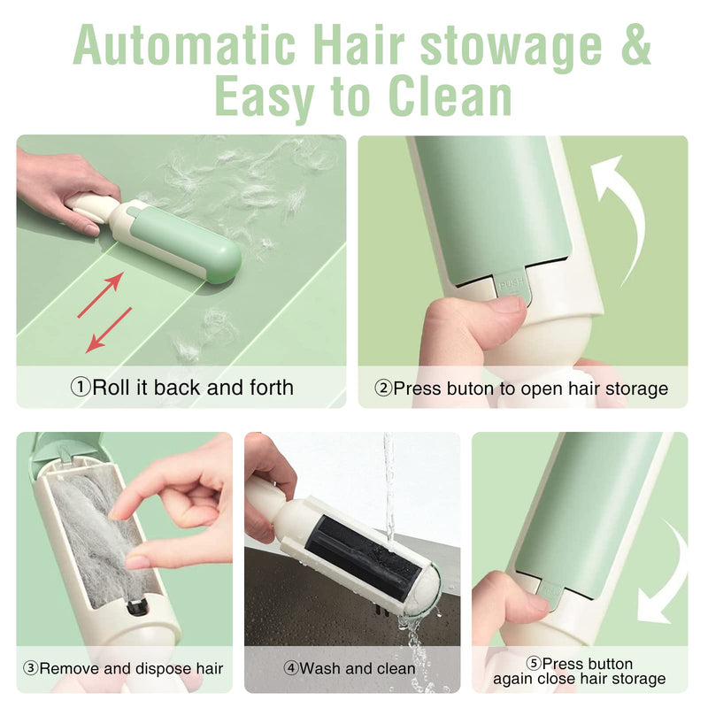 71Nmly 2pcs Pet Hair Remover Roller,Reusable Animal Hair Remover Brush,Pet Fur Remover for Dog Cats,Easy to Clean Fixed Areas Pet Fur for Bedding,Sofa,Carpets, Furniture, Clothes etc Red+Green