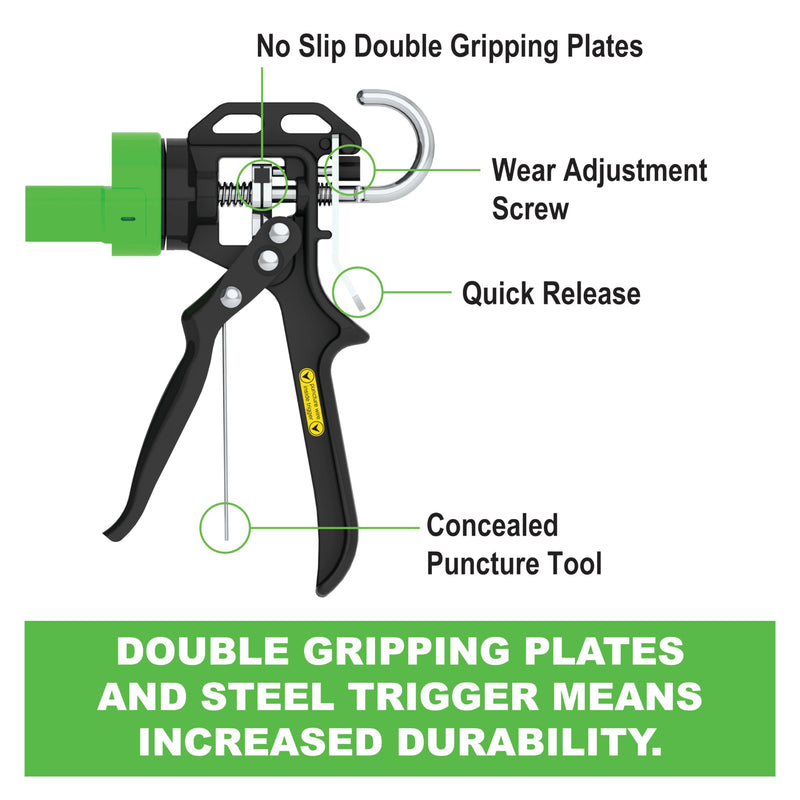 Albion Engineering Company B12 B-Line Manual Cartridge Caulking Gun, 1/10 Gallon (10 oz), 12:1 Drive 10 oz (1/10 Gallon) / 300 ml 12:1 Manual Drive