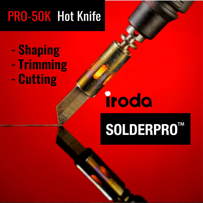 IRODA Wireless Butane Soldering Iron Kit | 4-in-1 Cordless 30-70W Pro Grade | 18s Heat-Up Multi-Function Heat Tool with Case & Tips | Pro-50K