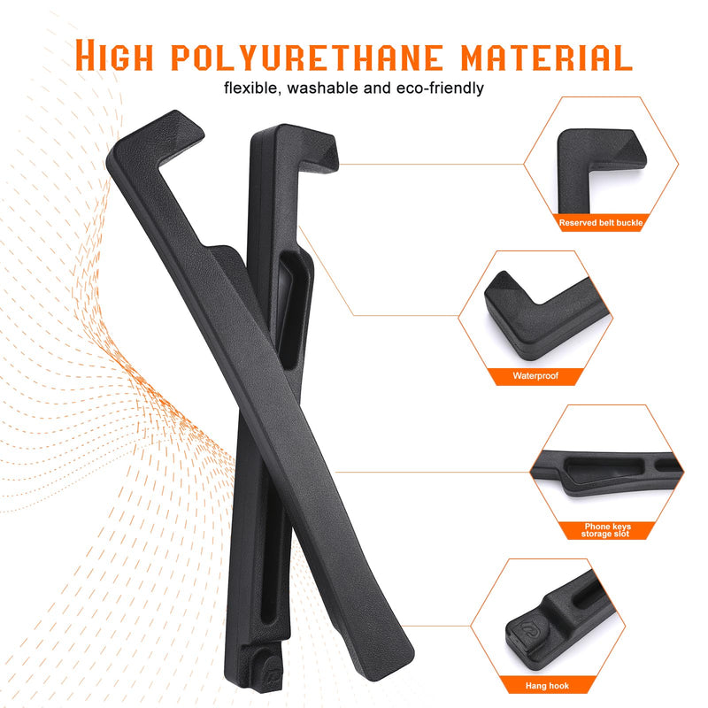 Car Seat Gap Filler - Seat Side Gap Filler with Organizer & Hook Prevent Items from Falling Universal Fit Car SUV Truck, Pack of 2 Black