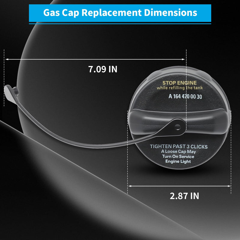 A1644700030 Gas Cap Fits for Mercedes-Benz Fuel Cap, Fuel Tank Cap Fits for ML350 GL450 ML320 R350 ML500 ML63 AMG GL550 R320 GL63 AMG R500 R63 AMG GL320 ML550 Gas Caps, Gas Cap Replacement A1664705800