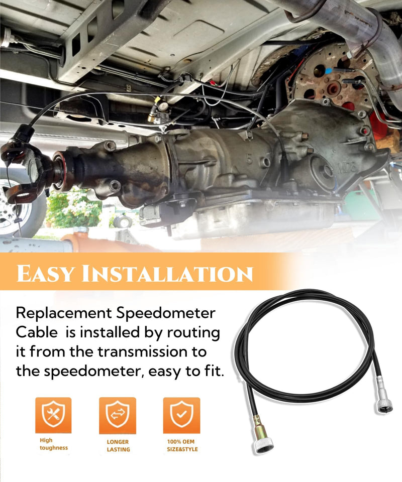 7641443183 Transmission Speedometer Cable Fits for 55 56 57 Chevy 700R4 TH350 TH400 TH-200,TH-350 TH-400 TH-200-4R TH-700R4,Compatible with Chrysler transmissions 727,904