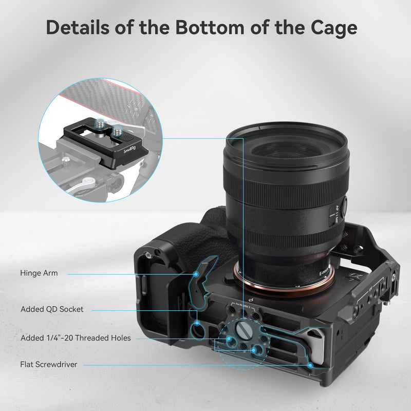 SmallRig Full Camera Cage for Sony Alpha 7R V/Alpha 7 IV / A7R IV/Alpha 7 S III/Alpha 1-3667B