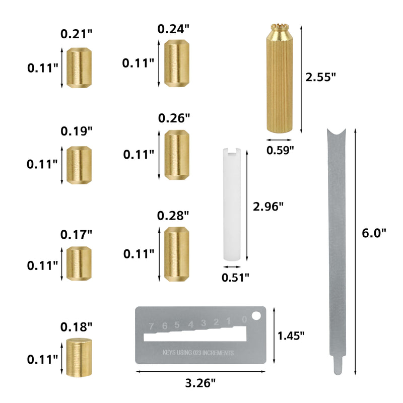 Rekey Kits for Kwikset Rekeying Kit with Bottom Pins #0 to #6, Gauge, Follower, Removal, Deadbolt Cap Remover