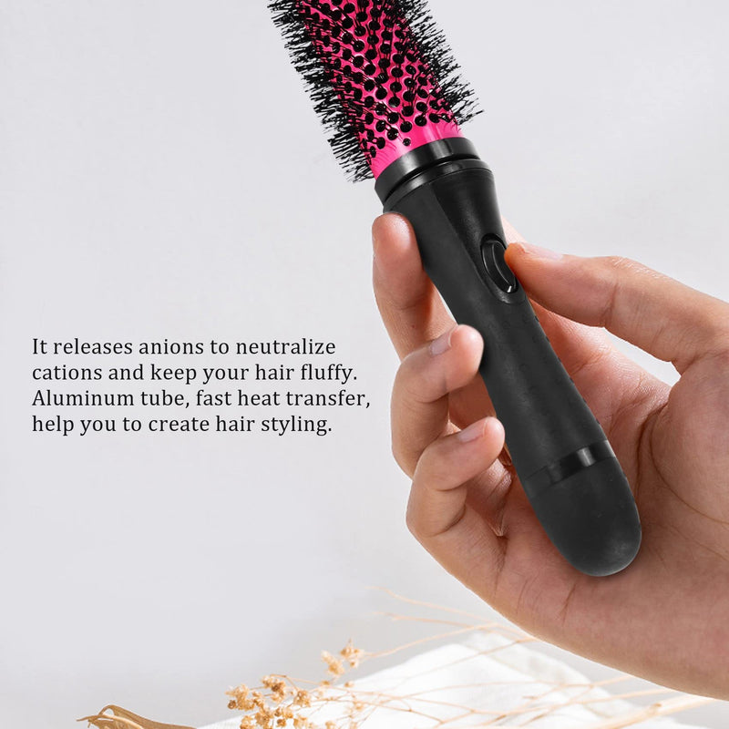 Round Hair Brush Set with Detachable Barrels Styling Tool, Ceramic Ionic Technology, Round Hairbrush for Volume, Curl & Smooth Blowouts, 6 Rollers + 1 Handle + 6 Butterfly Clips