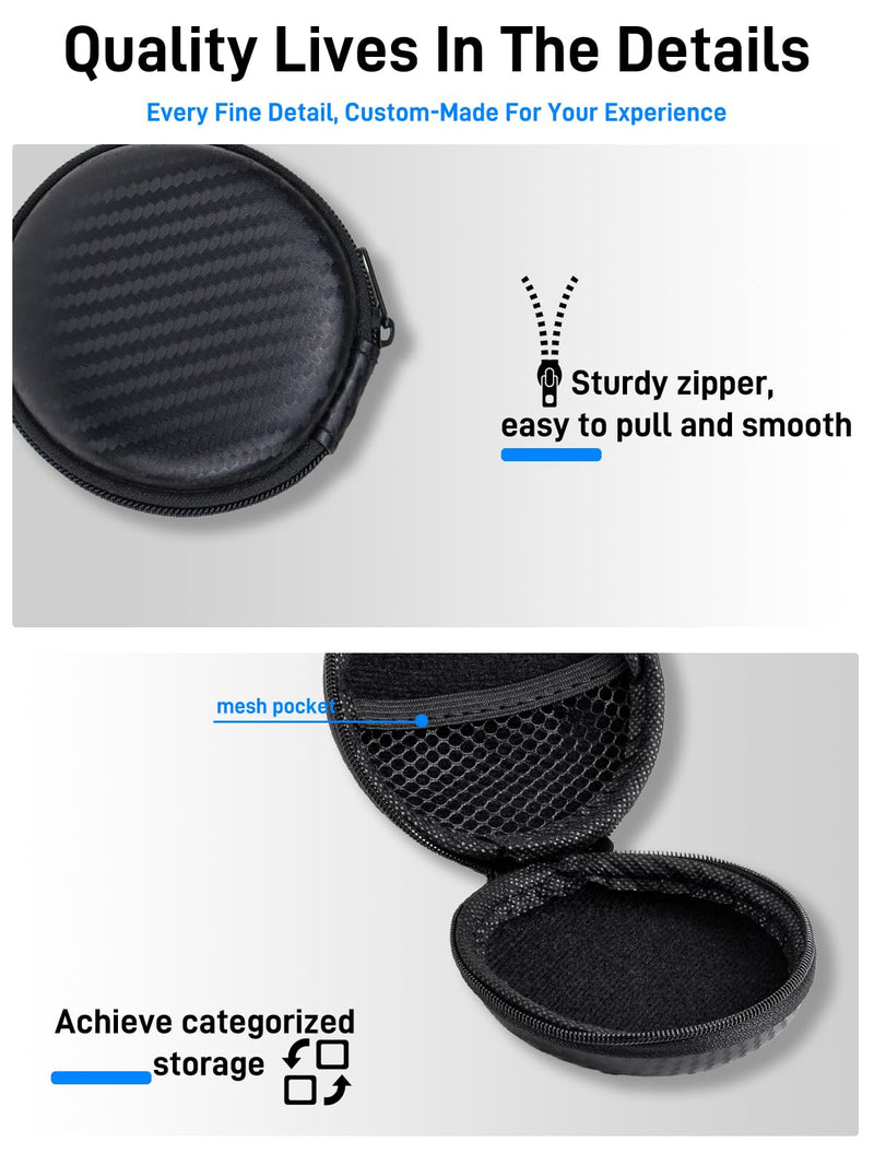 Shockproof Hard Carrying Case for Natesukii Magnetic Voice Activated Recorder,Premium EVA Protective Hard Case, Wipe-Clean Exterior,Black