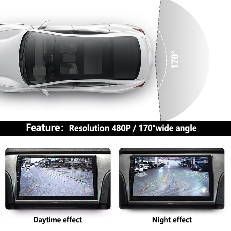 License Plate Backup Camera,HD Night Vision Reverse Camera with 8 LED,170°Wide Angle IP67 Waterproof Car Rear View Camera Fits Car Truck SUV RV with US License Plates