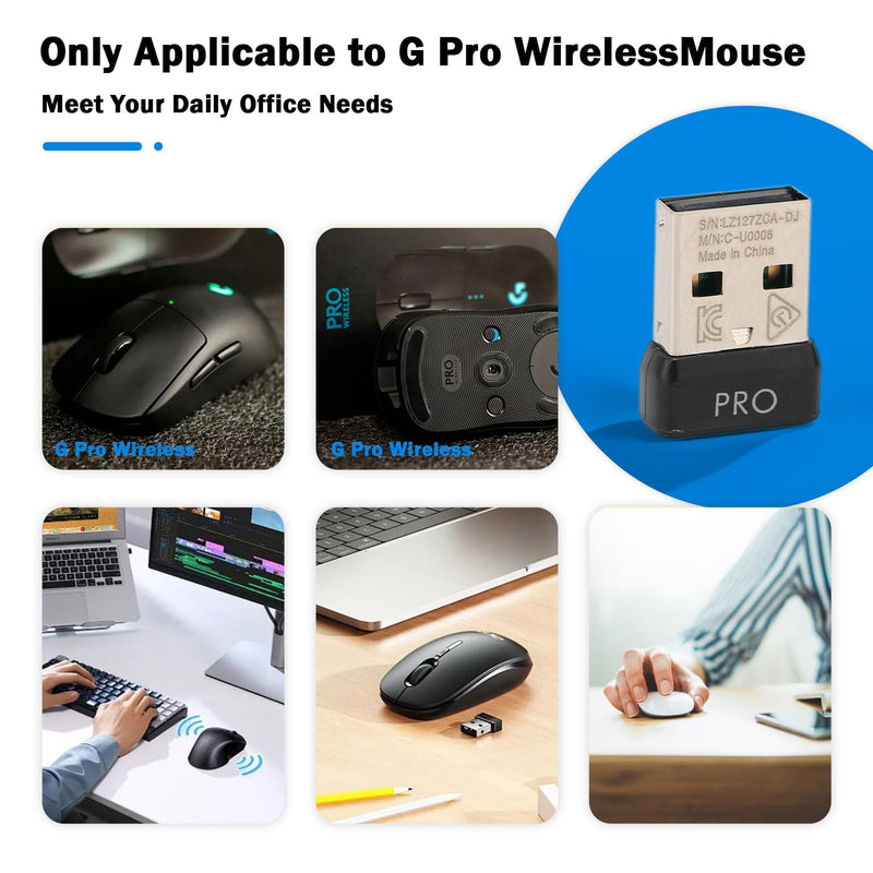 VBestLife G Pro USB Mouse Receiver, 2.4G USB Dongle Receiver Adapter for G Pro Mouse