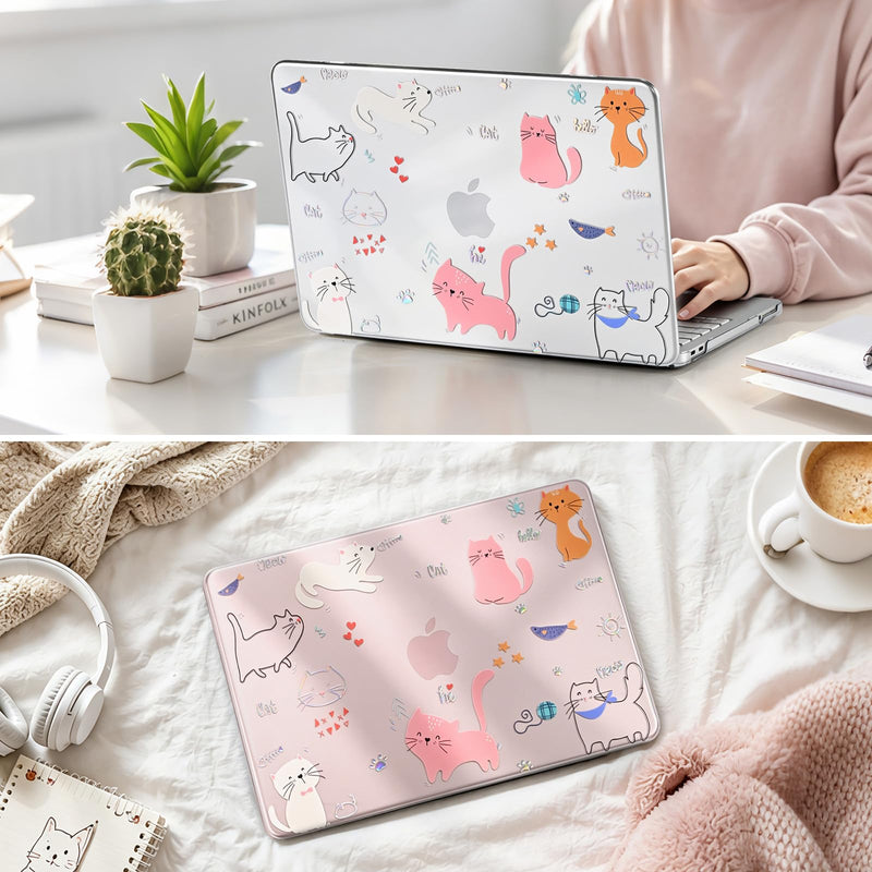 EooCoo for MacBook Neo Case 13 inch 2026 Model A3404, Funny Cat | Scratches · Bumps · Fingerprints Resistant, Ready for School, Work & Travel