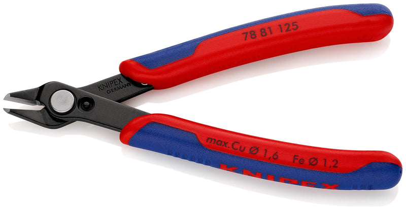 78 81 125 SB Electronics Cutter "Super-Knips" 4, 92" with Bevel In Blister Packaging Multi-colour Burnished with very small facet