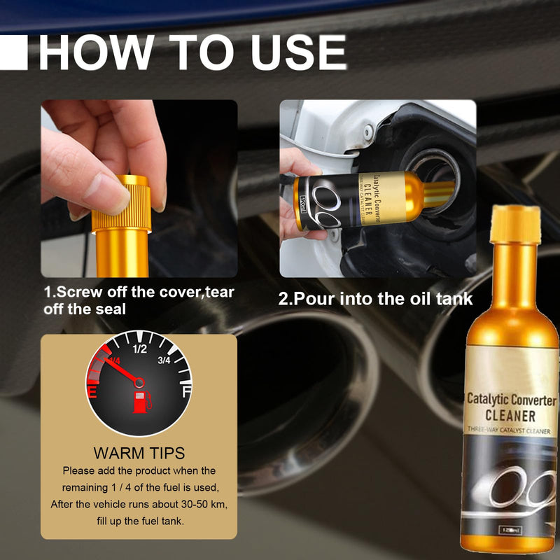 ANRUI Catalytic Converter Cleaner Auto Parts Engine, Exhaust System Pipe Carbon Removal Cleaner Treatment Additive Oil, Fuel System Treatment Oil Additive for Gas and Diesel Car