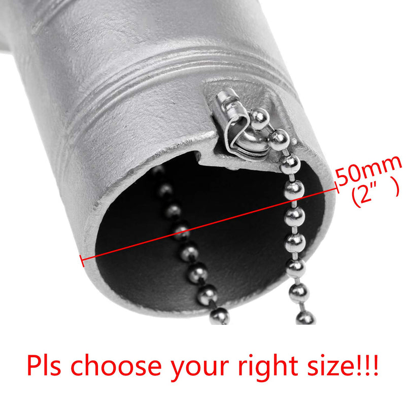 NRC&XRC 2INCH(50mm) Boat DEO Deck Fill/Filler with Keyless Cap Marine 316 Stainless Steel Hardware for Boat Yacht Caravan