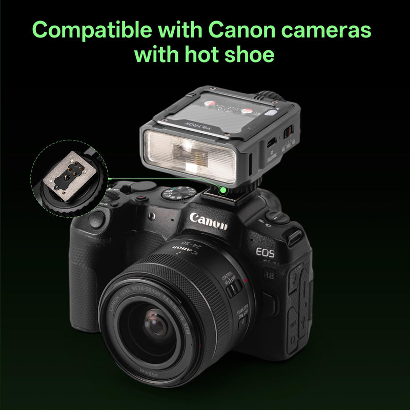 VILTROX Spark Z3-C TTL Camera Flash for Canon, Retro Hot Shoe Flashes with TTL & Manual Modes, USB-C Rechargeable Compact Speedlite with Adjustable Brightness, Detachable Softbox, Gray Spark Z3-C-Gray