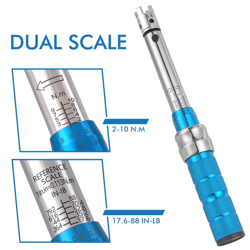 Spoke Torque Wrench, 2-10NM Torque Wrench Set for Motorcycle and Dirt Bike Spoke