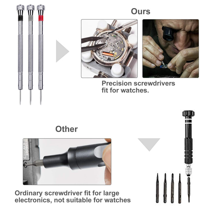  [AUSTRALIA] - Watch Repair Kit, Anezus 187Pcs Watch Tool Kit with Watch Link Pin Remover Tools and Watch Back Case Removal Tools for Watch Strap Remover, Watch Battery Replacement, Watch Band Sizing, Watch Repair