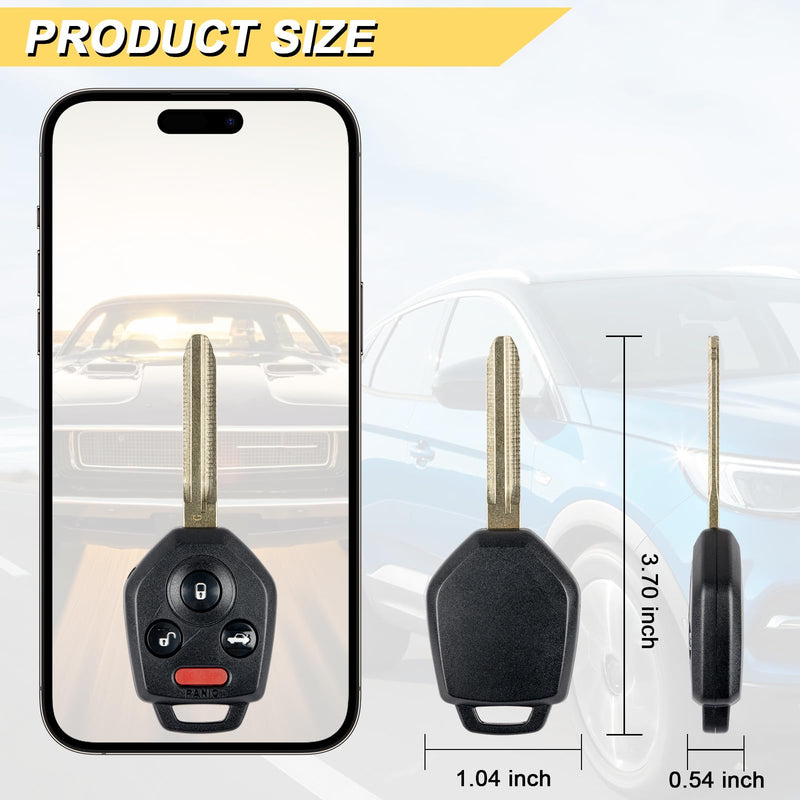Vurkcy Key Fob Replacement for Subaru Impreza/WRX/Forester/XV Crosstrek/Outback Legacy Car Keyless, CWTWB1U811, 4-Btn (only Work for G chip)