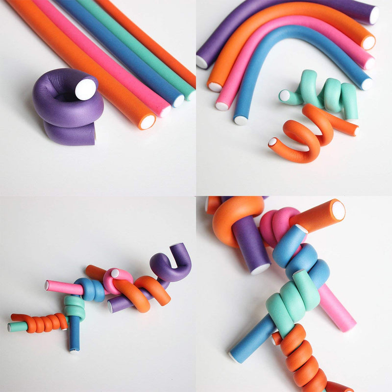  [AUSTRALIA] - Foam Hair Rollers, Queta 42pcs No Heat Hair Curlers Flexible Rollers Hair Rods For Long Hair Rollers