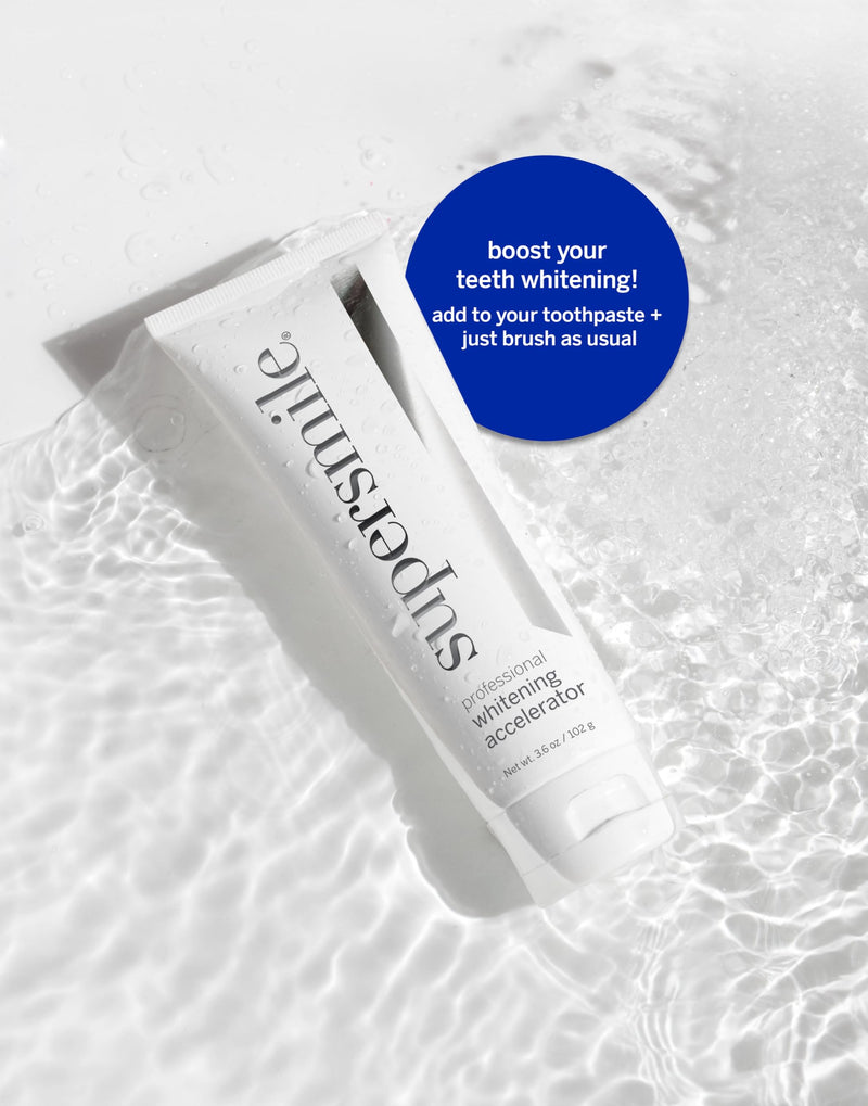 Supersmile Professional Whitening Accelerator, 3.6 Oz, Boosts Toothpaste | Pairs with Toothpaste for Up to 7 Shades, EDTA + Calprox® Stain Lifters, Hydrogen Peroxide-Free, Daily Use, Veneer Safe