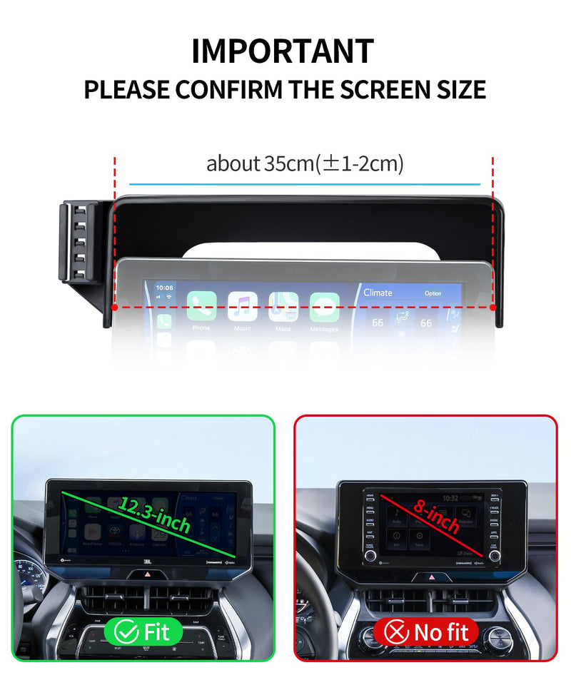 Wireless Charging Car Phone Holder for Toyota Venza 2021-2024, 12.3" Screen | Magsafe Accessories Fast Charging Magnetic cell phone Holder Clip Compatible with iPhone Android, 3D Fit Vehicle Phone Stand