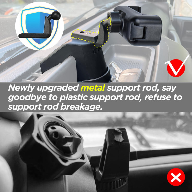 Phone Holder Mount Compatible with 2011-2018 Jeep Wrangler JK JKU Dash Multi-Mount Phone Kit with Storage Box Interior Accessories Wrangler 2011-2017