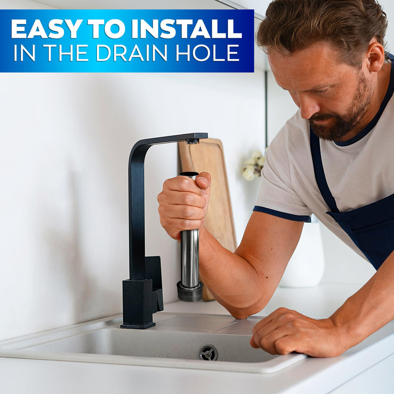 Set of 3 Bar Sink Stopper - 7.48 x 1.75" (LxD) Bar Drain Stopper Pipe for Standard Sinks, Lightweight and Simple to Use, Rust Resistant - Good for Bar and Kitchen, Suitable for Home and Commercial Use 3 Pack