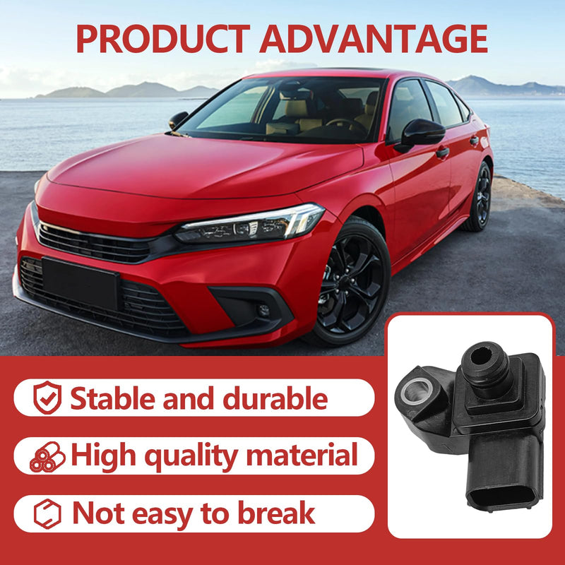 MAP Manifold Absolute Pressure Sensor Replaces 37830-RNA-A01 37830RNAA01 079800-7590 Compatible with H0nda Accord CR-V Ridgeline CR-Z Insight Crosstour S2000 Acura ILX MDX RLX TLX