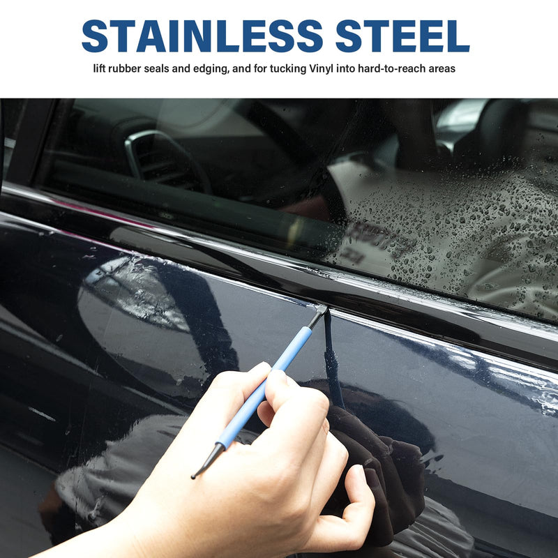 Gomake Window Tinting Kit 3PCS Stainless Steel Lifting Seals Tool for Tucking Vinyl Wrap Along Trim or Molding Area,Car Wrapping,Vinyl Sign,Window Film Installing
