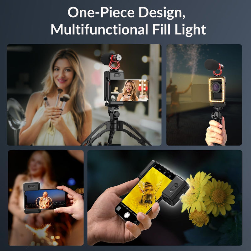 MIAO LAB 15X Phone Macro Lens with LED Fill Light, 15X Macro Lens + 17mm Thread Lens Adapter for iPhone 15/15Pro/15Pro Max, Samsung, Android Phone (Fits for Almost Phone)