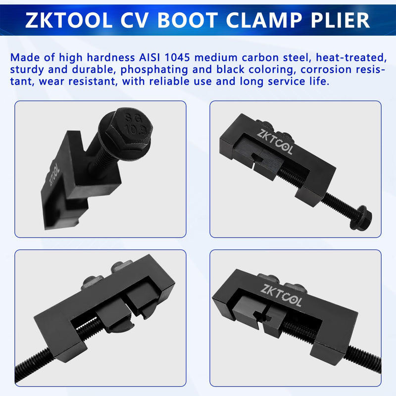 ZKTOOL CV axle Boot clamp Tool Compatible with Toyota/Lexus etc,CV Boot Clamp Pliers,Drive Shaft Clamping Tool,Widely Used Hose Clamp Tool,CV Joint Axle Boot Clamp Tool,09521-24010… Standard