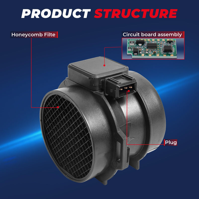 MOSTPLUS Mass Air Flow Sensor Meter MAF Compatible for Santa Fe Sonata Tiburon Tucson V6 2.5 2.7L 28164-37200