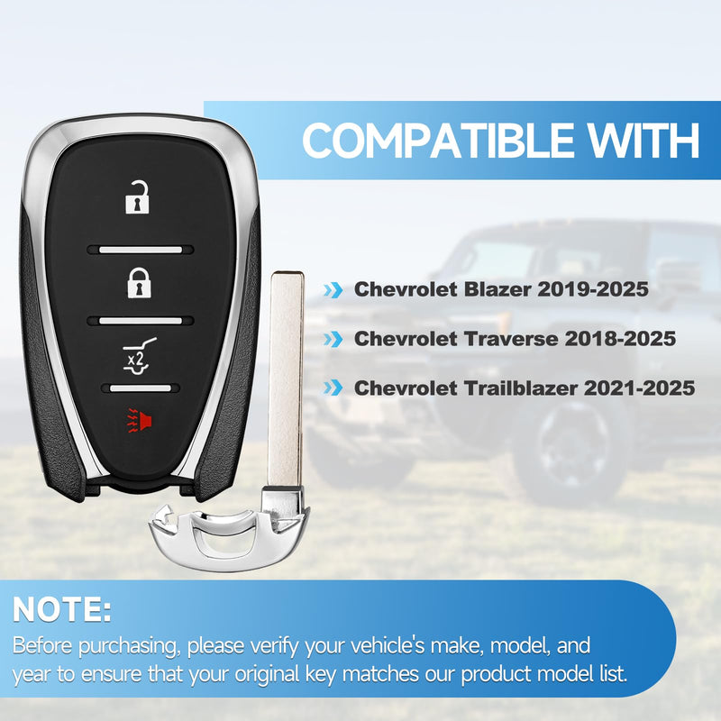Smart Key Fob Replacement fits for Chevy Traverse 2018-2025 Trailblazer 2021-2025 Blazer 2019 2020 2021 2022 2023 2024 2025 Car Keyless Entry Remote HYQ4EA HYQ4ES 433 MHZ ID46