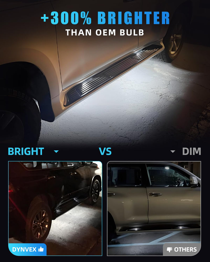 New 4 PCS LED Running Board Lights Compatible with 1st & 2nd Gen Le-xus GX470 & GX 460 (J120 J150) 2002-up, [IP67 Waterproof] [Can-bus Design] LED Courtesy Light White Lights