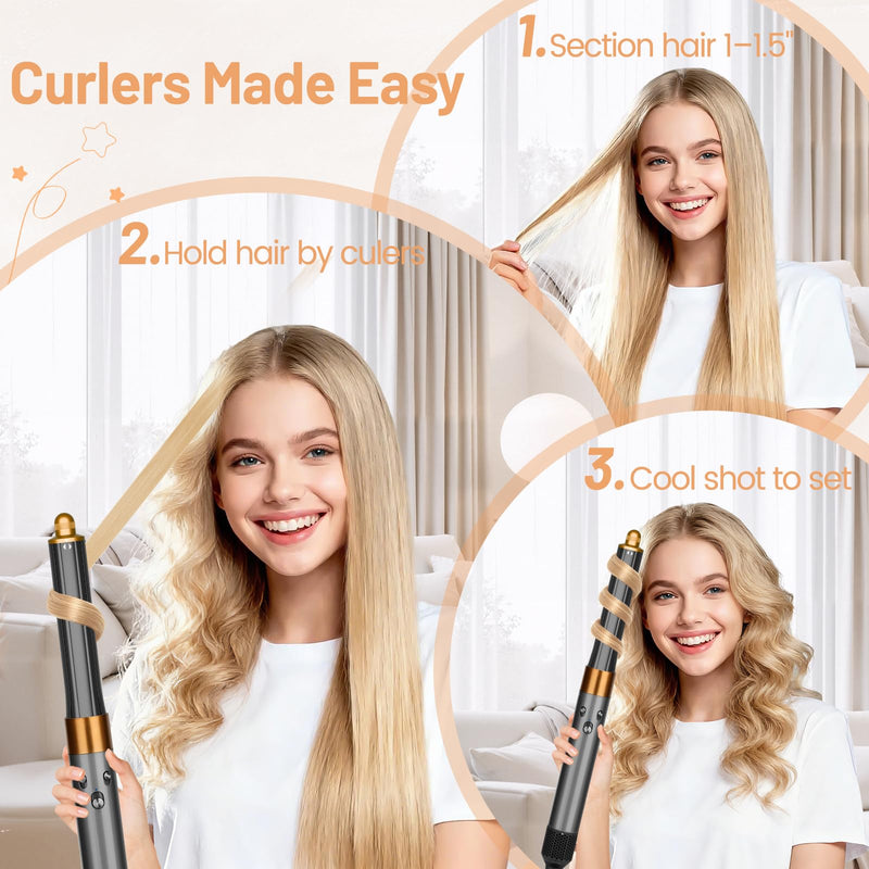 30mm/1.2Inch Long Hair Curling Barrel for Dyson Airwrap HS01/05/08 | Curling Roller Barrels Self-Curling Replacement Attachment for Part No.971888-07