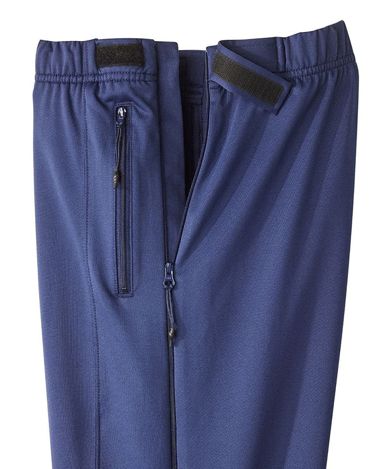 Silvert's Adaptive Clothing & Footwear Men's Side Zip Pants with Catheter Access Small Navy Blue
