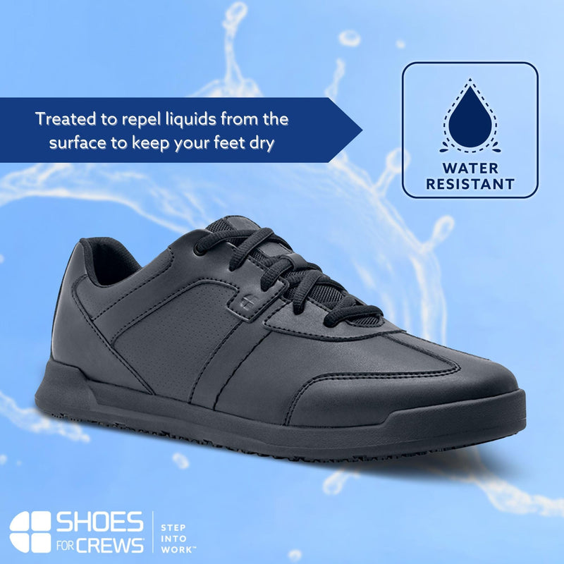 Shoes for Crews Men's Slip-Resistant Work Sneakers – Comfortable, Non-Slip Men's Shoes for Restaurants, Healthcare, Retail, Hospitality & More - Freestyle II 10.5 Black