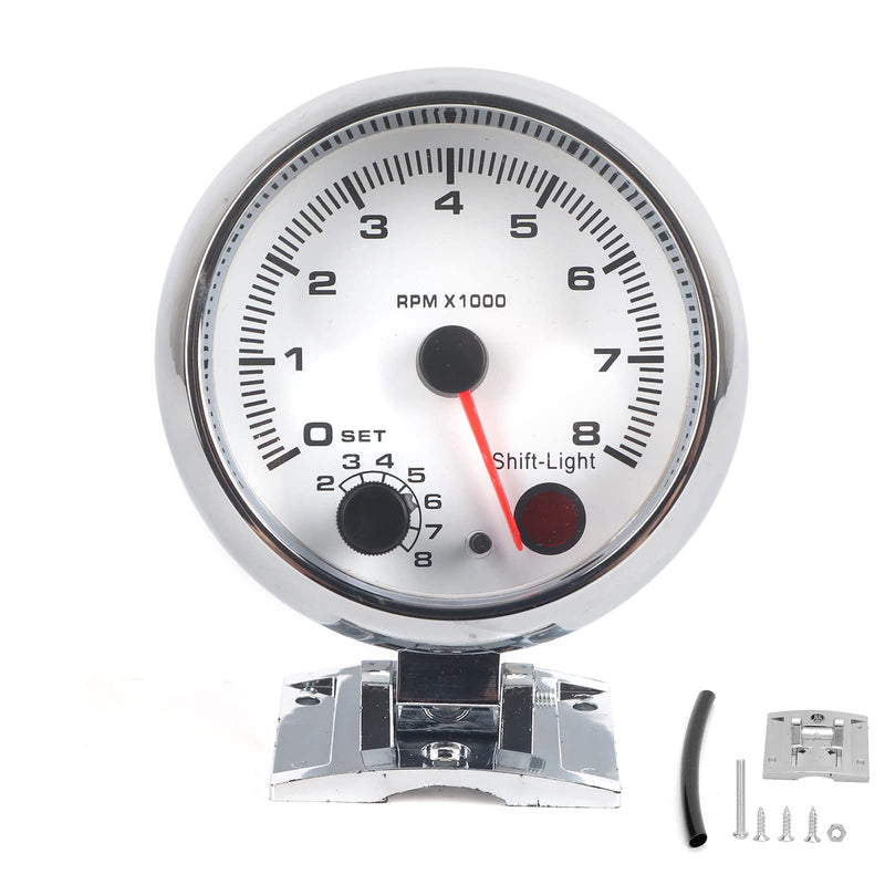  [AUSTRALIA] - Automotive Tachometer 3.75in Car Tachometer Gauge, 0-8000 RPM Tachometer Speedmeter with 7 Background for Most 4/6/8 Cylinder 12V Gasoline Powered Vehicles