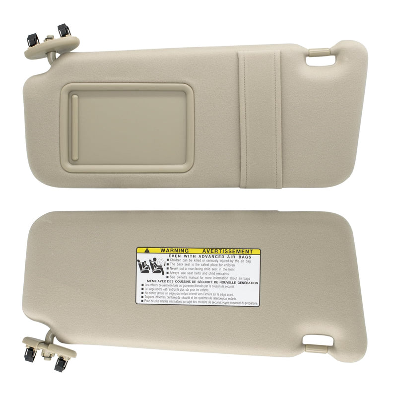 Driver Left Side Sun Visor Without Light Compatible with Toyota Camry 2007 2008 2009 2010 2011 Replacement Number 74320-06780-E0 Colour Beige Beige(Left Driver)