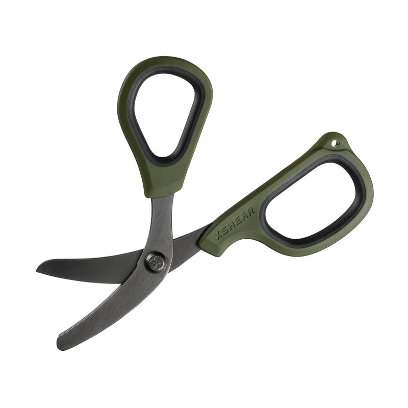 XShear Mini 6" Trauma and Nurse's Shear. Razor sharp and compact scissors, perfect for EMTs, doctors, ICU, wound care and bandages (Olive Drab Green) Olive Drab Green