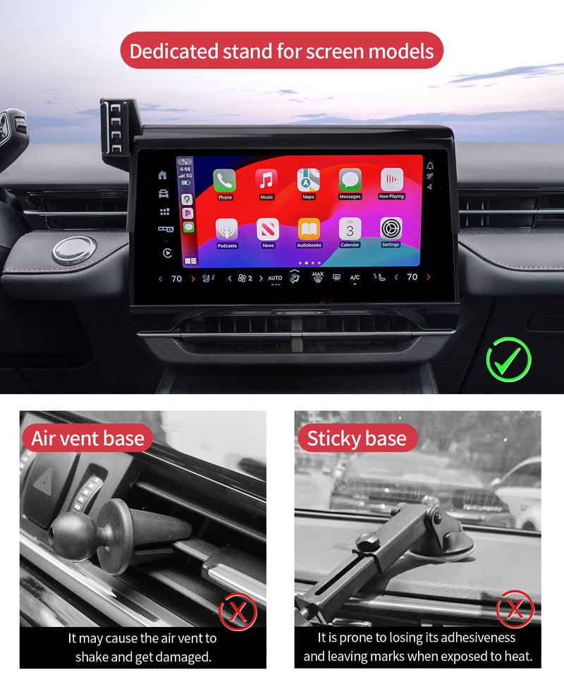 15W Wireless Charger Car Phone Holder for Lincoln Nautilus 2024-2026 | 11.1" Screen Magsafe Accessories Fast Charging Magnetic Cell Phone Holder Clip Compatible with iPhone Android, 3D Fit Bracket